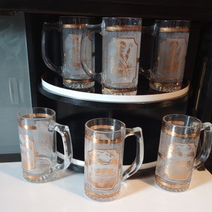 Vintage 60s Elvis Presley/Graceland Mug 22k Gold SET OF SIX