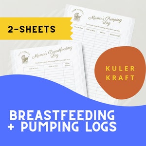 New Mother Breastfeeding Pumping Daily Milk Download Digital Log Printable Tracker Newborn Baby Care Infant PostPartum scrapbook