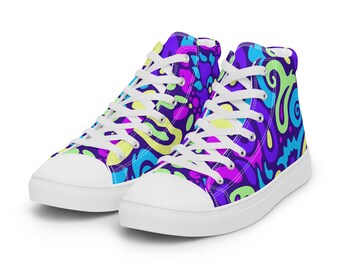 Mens Maximalist Cyber Bloom High Tops - Dopamine Fashion Shoes - US Men 5-13
