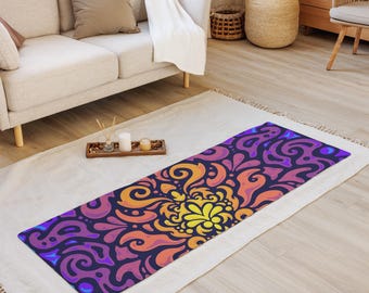 Dopamine Decor Yoga Mat - Maximalist Chroma Burst Exercise Mat - Non Slip