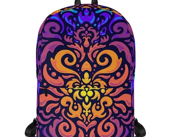 Dopamine Décor Backpack - Maximalist Chroma Burst Daypack - School & Festival