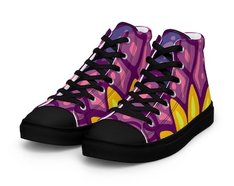 Maximalist High Tops - Cosmic Dawn Dopamine Fashion Shoes - Festival Rave Kicks