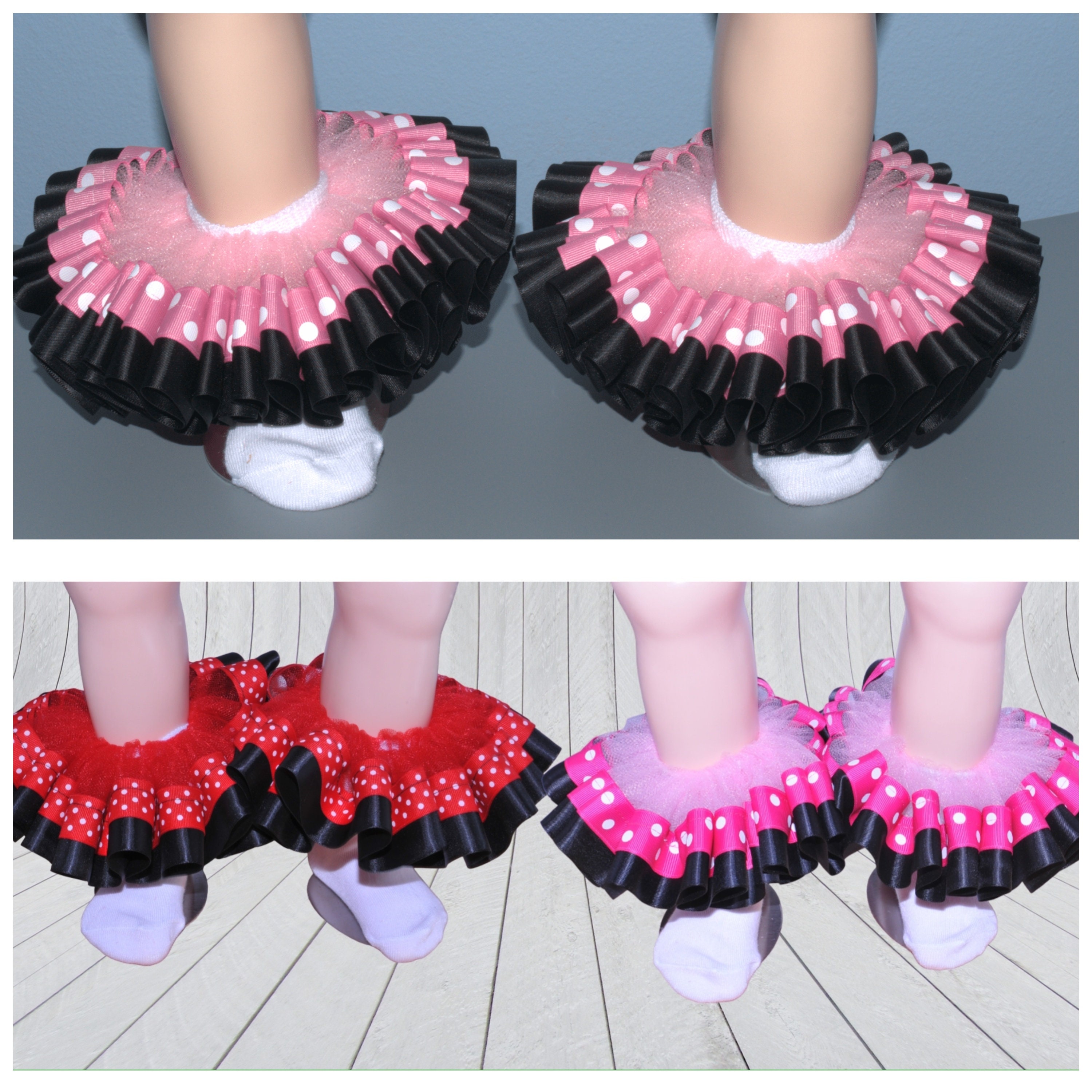 Polka Dot Tutu Ankle Socks: Detachable Baby Girl Socks