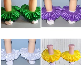 Ruffle Tutu Socks: Yellow & Black, Detachable Tutu, Custom Colors