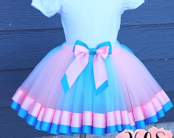 Tutu azul y rosa, Tutu para cumpleaños