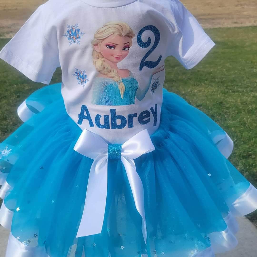Frozen Tutu Birthday Frozen Tutu Frozen Outfit Birthday Shirt First 1st 2nd 3rd 4th 5th 6th 7th Frozen Birthday Tutu Blue Tutu Aqua Tutu Etsy