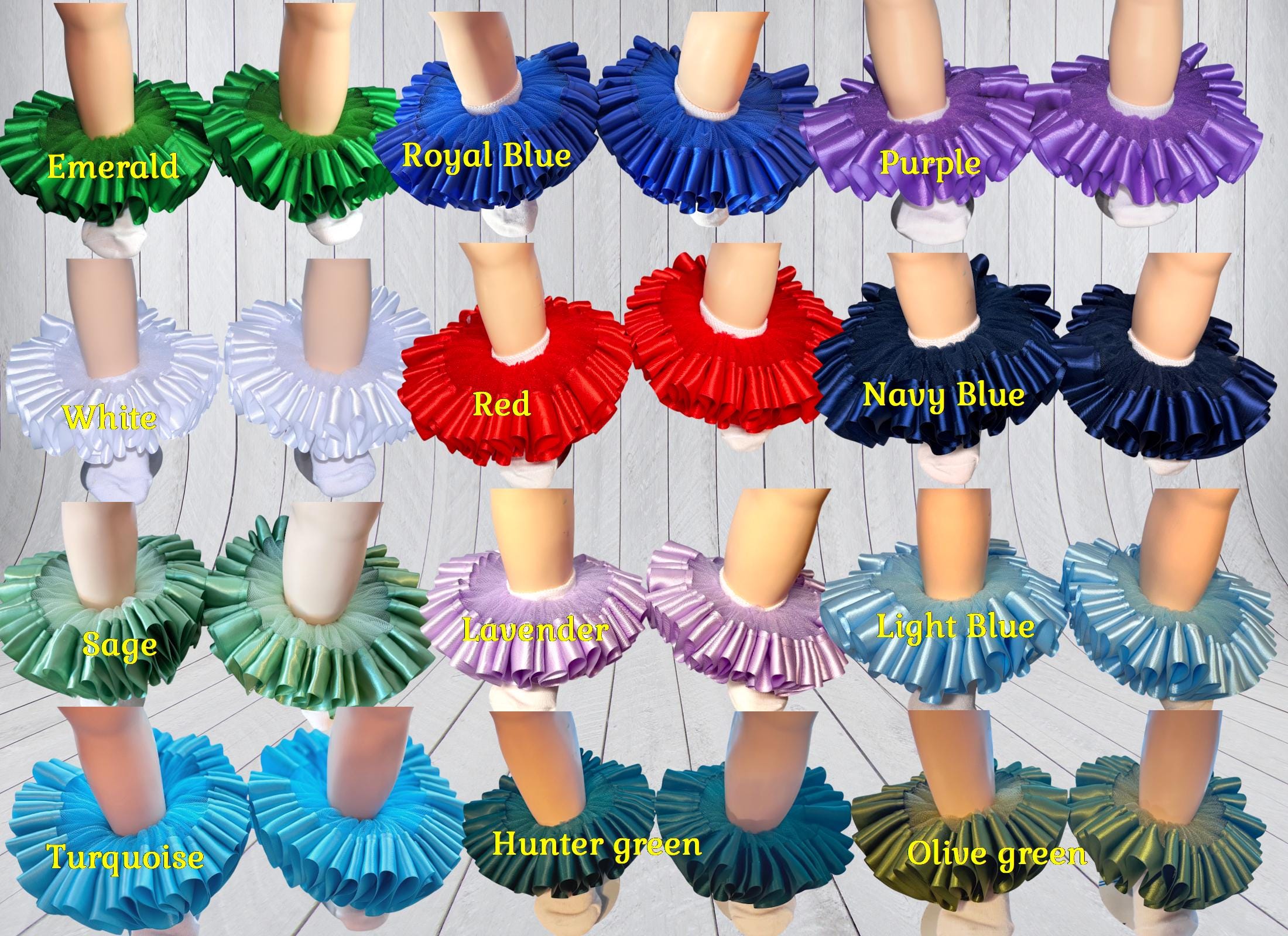 Ruffle Tutu Anklet Socks: White or Black Detachable Tulle
