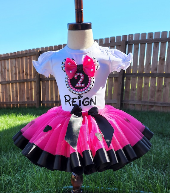 Minnie Mouse Birthday Outfit Minnie Mouse hot pink outfit Minnie mouse outfit 1st birthday Minnie outfit 2 3 4 5 6