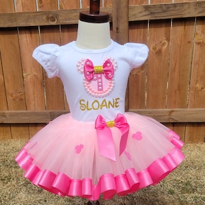 Minnie Mouse Birthday Outfit Minnie Mouse pink outfit, Minnie mouse outfit, 1st birthday Minnie outfit, 2, 3 4 5, 6