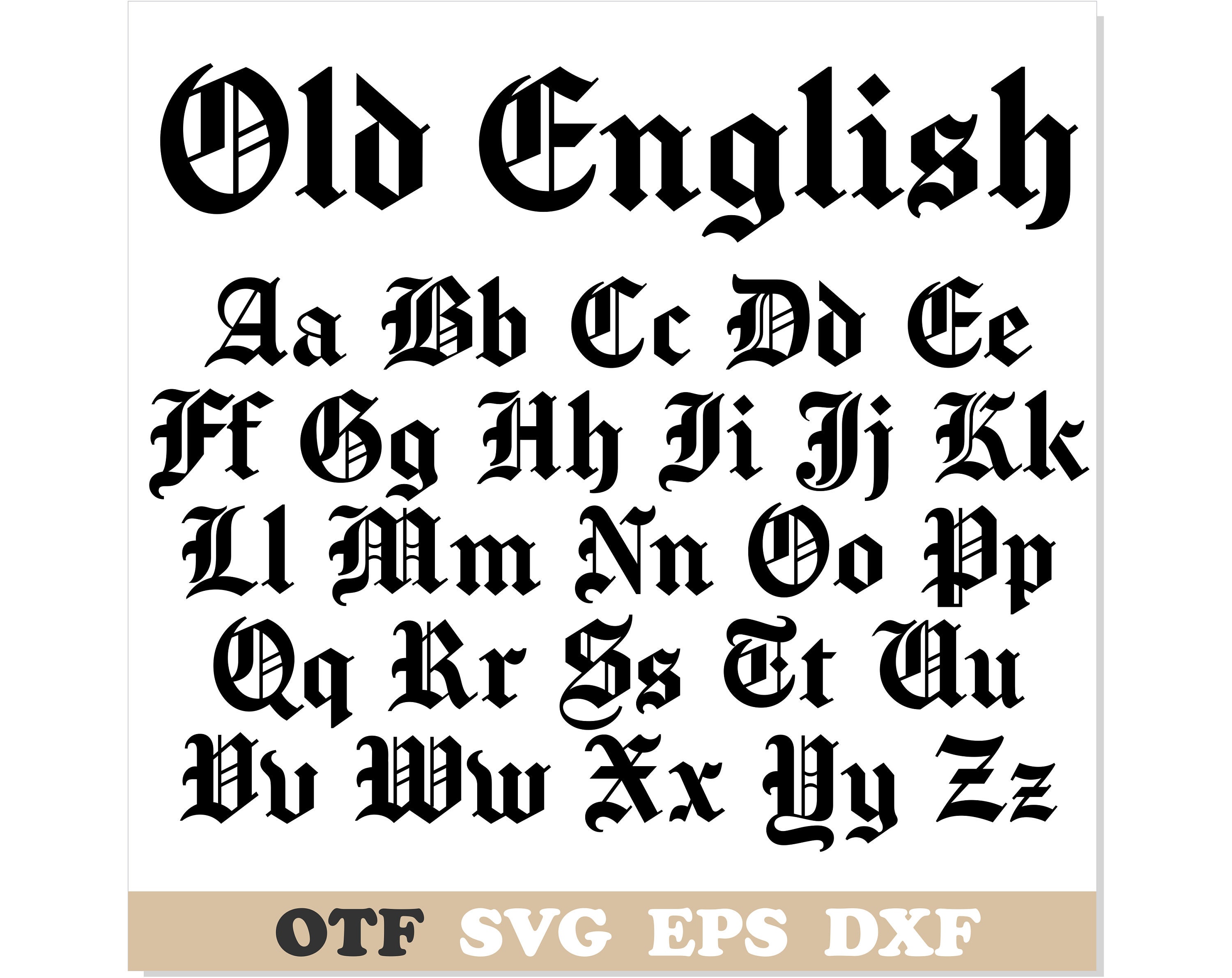 Old English Font TTF Old English Font SVG Cricut Old English Font Otf 