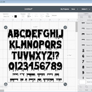 Dripping Font SVG, Dripping Borders Svg Cricut, Dripping Font TTF ...