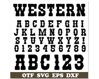 Western Font TTF, Western Font SVG Сricut, Rodeo Font, Cowboy Font svg, Old West Font, Western letters svg, Cowboy svg, Circus Font svg