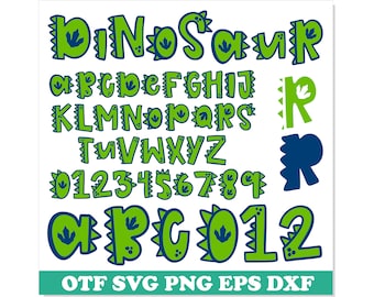 Dinosaur Font SVG Layered, Dinosaur Font TTF PNG, Dinosaur letters svg Cricut, Dinosaur svg, Baby Font Dinosaur shirt svg, Dino Font svg png