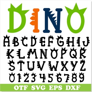 Dinosaur Font TTF, Dinosaur Font SVG, Dinosaur letters svg, Dinosaur Cut Files, Dinosaur Monogram SVG, Dinosaur Font Cricut Canva Silhouette