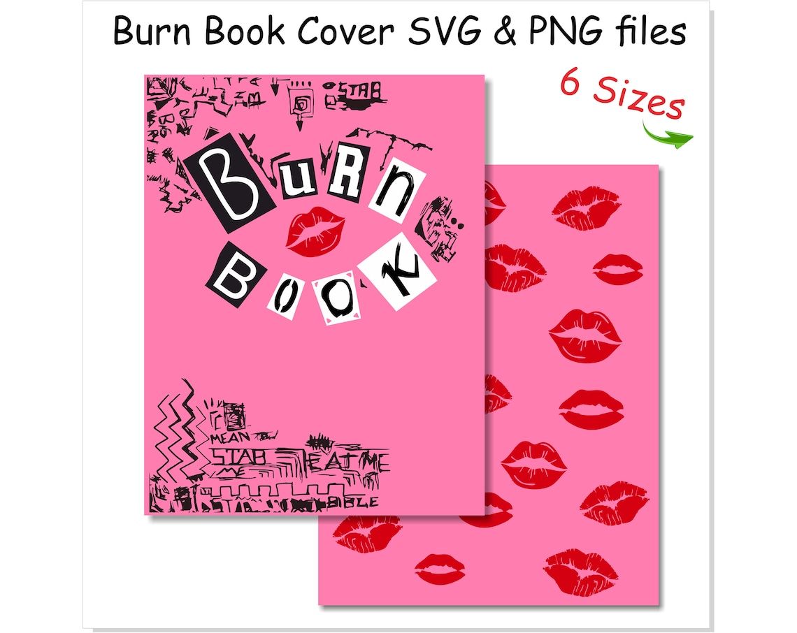 Burn Book Cover SVG PNG Files Burn Book Svg Burn Book Png Printable