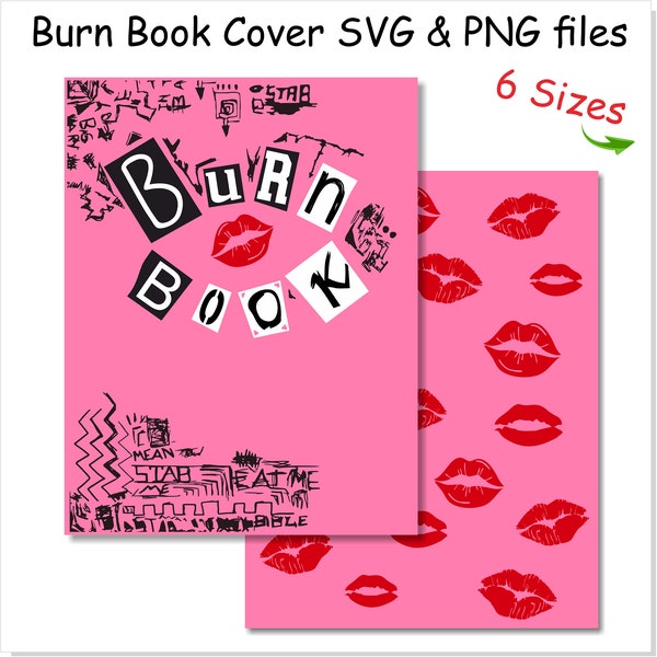 Burn Book Cover SVG PNG files | Burn Book svg, Burn Book png Printable, Burn Book Cover svg, Burn Book Cover png, Burn Book Canva Cricut