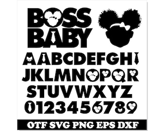 African American Boss Baby Girl Font TTF SVG PNG Black, Boss Baby Girl Logo, Boss Baby Girl font svg Afro Boss Baby Girl Font, Afro Girl svg
