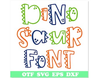 Dinosaur Font TTF, Dinosaur Font SVG, Dino Font, Kids font, Baby font, Dinosaur Birthday svg, Dinosaur name svg Dinosaur letters svg Cricut