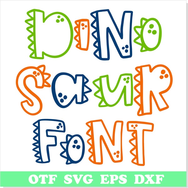 Dinosaur Font TTF, Dinosaur Font SVG, Dino Font, Kids font, Baby font, Dinosaur Birthday svg, Dinosaur name svg Dinosaur letters svg Cricut