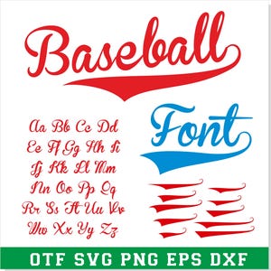 Script Baseball Font With Tail Swashes – TTF, SVG, PNG Files