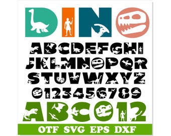 Dinosaur Font TTF, Dinosaur Font SVG, Dino Font, Baby font, Dinosaur letters svg Cricut Kids font, Dinosaur Birthday svg, Dinosaur name svg