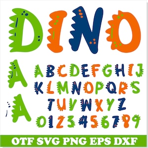 Dinosaur Font SVG Layered, Dinosaur Font PNG, Dinosaur Font TTF, Dinosaur letters svg, Dinosaur svg, Dino Font svg ttf png Cricut Canva