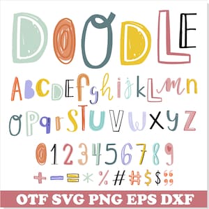 Fonte Doodle TTF, Fonte Doodle PNG SVG, Fonte manuscrita, Letras Doodle Png, Letras Doodle Svg, Doodle Alfabeto Svg, Fonte manuscrita Doodle