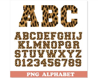 Leopard Alphabet PNG-Dateien | Leopard Buchstaben png | Leopard Schriftart png