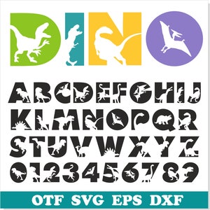 Dinosaur Font TTF, Dinosaur Font SVG Cricut, Dinosaur name svg, Dinosaur letters svg, Baby Font, Dinosaur svg, Dinosaur Birthday shirt svg