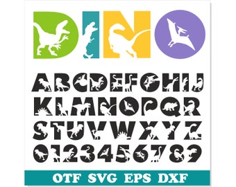 Dinosaur Font TTF, Dinosaur Font SVG Cricut, Dinosaur name svg, Dinosaur letters svg, Baby Font, Dinosaur svg, Dinosaur Birthday shirt svg