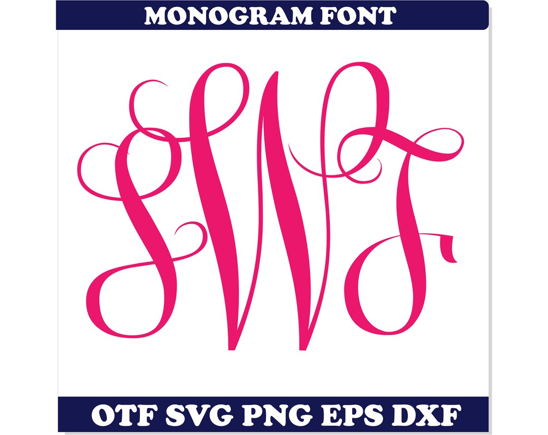 Fancy Cursive Monogram Font SVG OTF | Calligraphy Monogram Font Svg ...