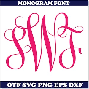 May include: A pink monogram font design with the letters S, V, and S. The letters are in a cursive script style.
