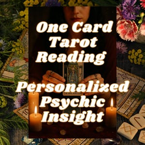 Tarotlezen op één kaart: persoonlijk paranormaal inzicht, intuïtieve energieboodschap, digitale tarotlezing op dezelfde dag