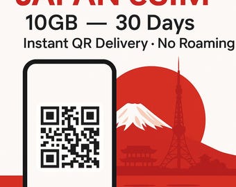 Carte eSIM Japon - 10 Go, 30 jours - Livraison QR instantanée