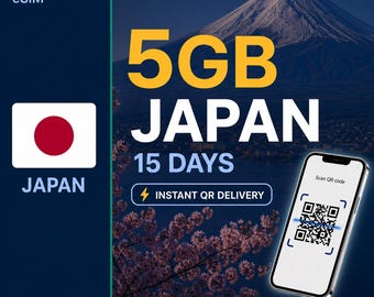 Japan eSIM — 5GB for 15 Days | Instant QR Delivery | No Roaming | Budget Travel eSIM