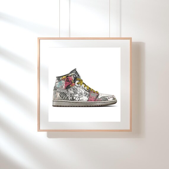 Urban Graffiti Sneaker Art Print Nike Hypebeast Air Jordan Street