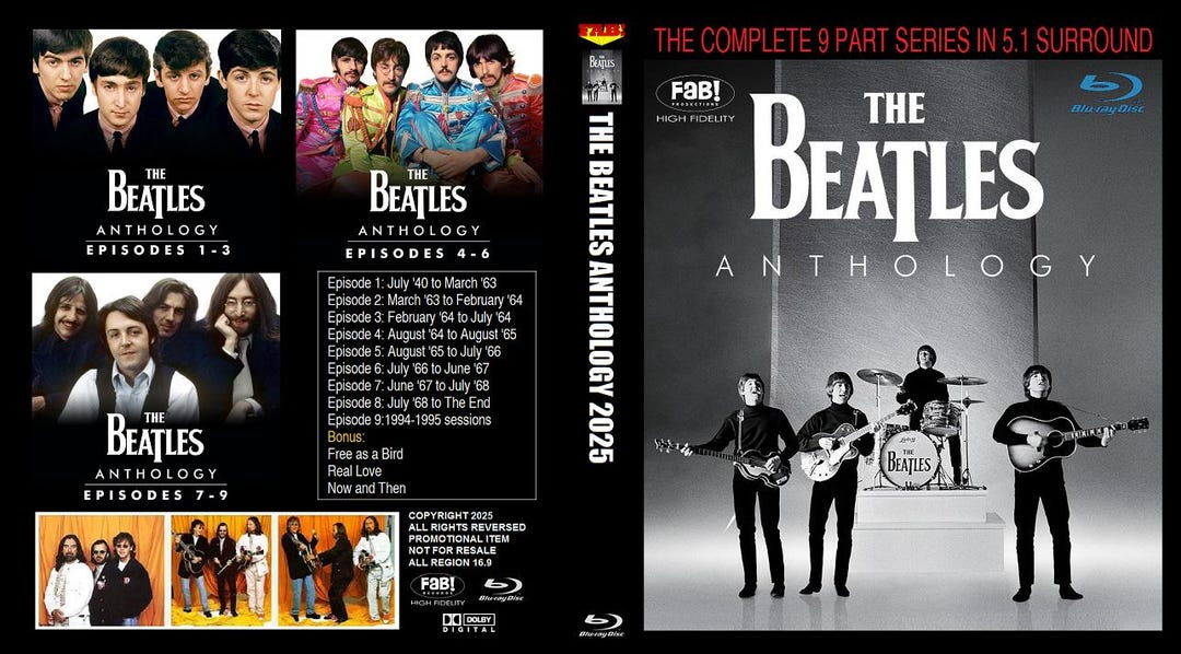 The Beatles ANTHOLOGY 2025 Docu Series 3 Blu-ray Set Perfect HD