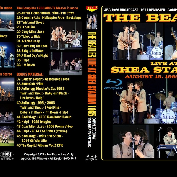 THE BEATLES LIVE At Shea Stadium 1965 Blu-Ray 2023 Remaster