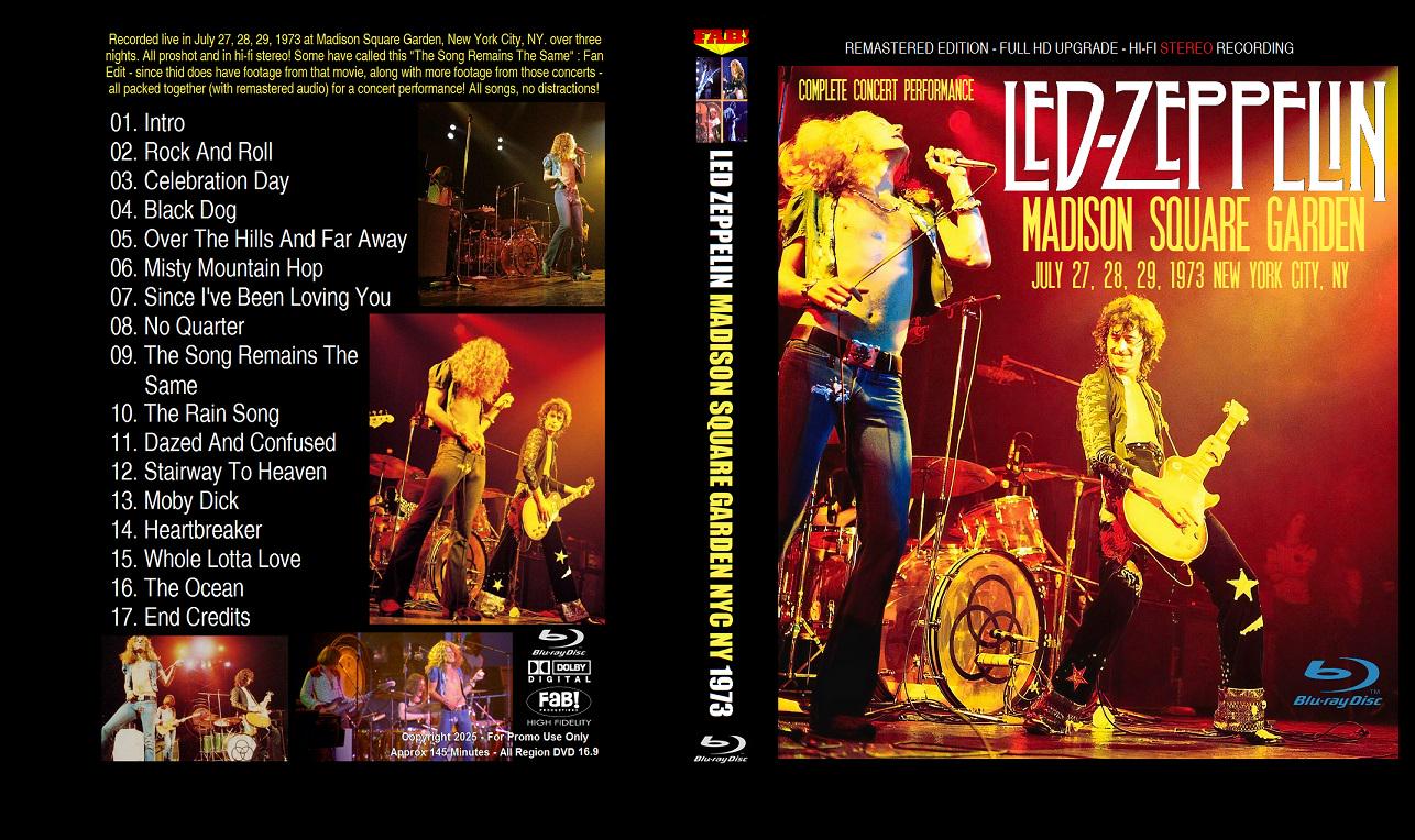 LED ZEPPELIN : Live at Madison Square Garden NYC 1973 Blu Ray - Etsy