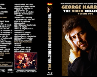 May include: A blue-ray disc case with a black and white image of George Harrison on the front. The title of the disc is "George Harrison The Video Collection Volume Two".
