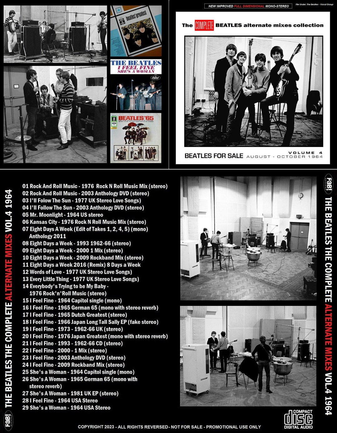 THE BEATLES: the Complete Alternate Mixes Vol.4 1964 Beatles