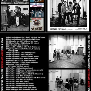 THE BEATLES: The Complete Alternate Mixes Vol.4 1964 Beatles For Sale CD