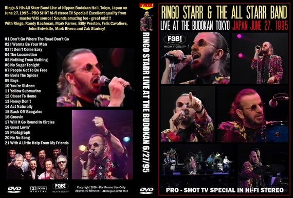 RINGO STARR: Live at the Budokan Tokyo Japan 6/27/1995 DVD Pro