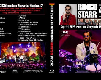 RINGO STARR: All Starr Band Live in Murphys CA 9/21/2025 Blu-ray