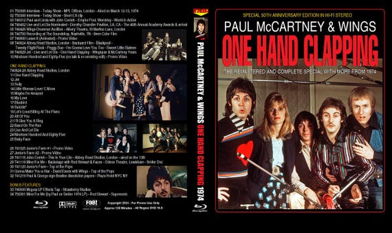 PAUL McCARTNEY &WINGS / ONE HAND CLAPPING (CD+DVD) | eBay