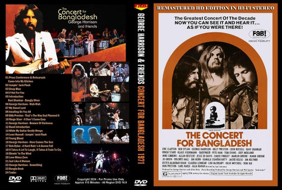 George Harrison&Friends / The Concert〜 GEORGE HARRISON & Friends: the Concert for Bangladesh DVD - Etsy