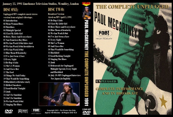 PAUL Mccartney UNPLUGGED Complete 1991 2 Dvd - Etsy