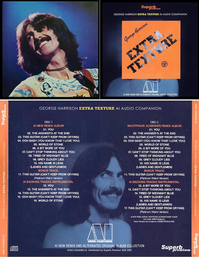 Extroe Texture GEORGE HARRISON: Extra Texture AI Audio Companion 2 Cd - Etsy Canada