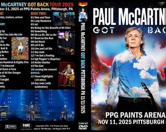 PAUL Mccartney Got Back Pittsburg PA 11/11/2025 2 DVD - Etsy