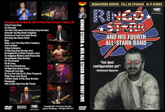 RINGO STARR: and His 4th All Starr Band 1997 Concert Pro Shot Dvd